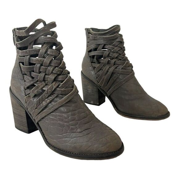 Free People Womens Size EU 39 US 8 Gray Carrera Heel Boot - Picture 1 of 8
